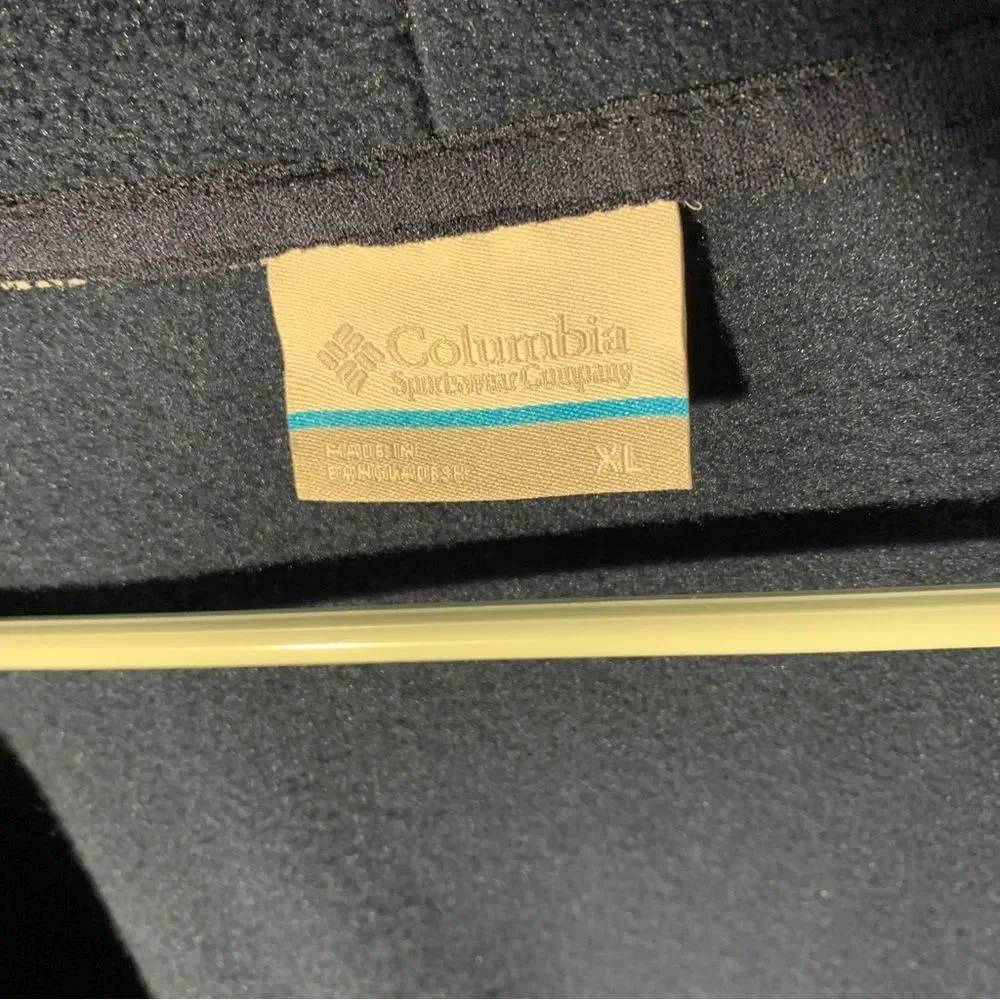 Columbia Men's Sequoia Grove Half Zip Fleece Size XL Navy Blue New - Picture 3 of 7